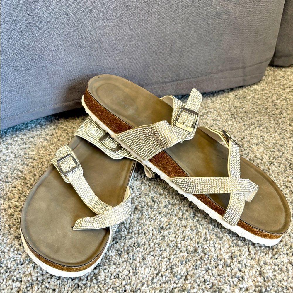 Madden Girl Rhinestone Sandals